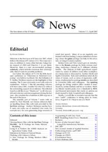 The Newsletter of the R Project  News Volume 7/1, April 2007