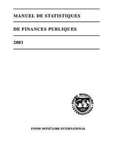 Manuel de statistiques de finances publiques 2001 (


Date d'affichage : 1 avril 2004

).