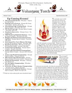 Olympic Regional Development Authority www.orda.org Volunteer Torch Volume 4, Issue 3