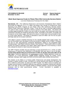 NEWS RELEASE FOR IMMEDIATE RELEASE November 13, 2012 Contact: Phone:
