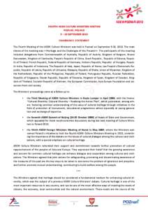 International relations / International organizations / Asia–Europe Meeting / Asia-Europe Foundation / Cultural heritage / Traditional knowledge / Traditions / Intangible cultural heritage / Asem / Cultural studies / Organizations associated with the Association of Southeast Asian Nations / Culture