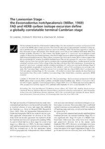 Paleontology / L. americanus / Paibi / Cambrian / Ordovician / First appearance datum / Biostratigraphy / Stratigraphy / Geology / Historical geology