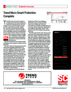 » GROUP TEST l Endpoint security Trend Micro Smart Protection Complete T