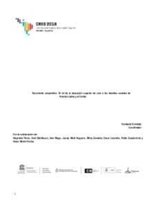 !  Documento propositivo: El rol de la educación superior de cara a los desafíos sociales de América Latina y el Caribe  Humberto Grimaldo