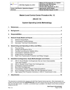 MLCC15 - System Operating Limits Methodology