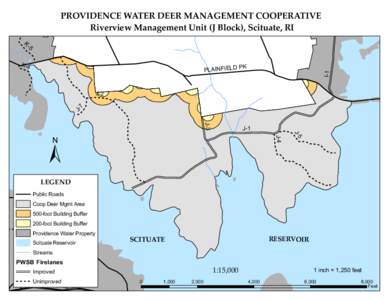 PROVIDENCE WATER DEER MANAGEMENT COOPERATIVE Riverview Management Unit (J Block), Scituate, RI K5  K-4