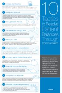 10 Tactics to Resolve Patient Balances | Infographic | TeleVox