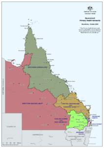 Queensland Primary Health Networks Boundaries - October 2014 Thursday Island