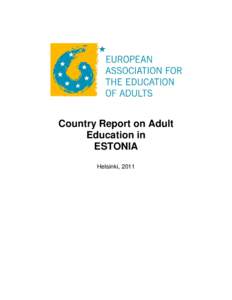Country report on Adult education in Estonia