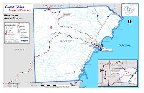 Monroe /  Michigan / River Raisin / Maybee /  Michigan / Agency for Toxic Substances and Disease Registry / Woodland Beach /  Michigan / Raisin / Monroe County /  Michigan / Geography of Michigan / Michigan / Metro Detroit