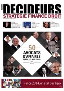 STRATEGIE FINANCE DROIT www.magazine-decideurs.com Décembre 2014/N°Stratégie