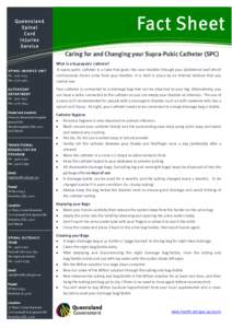 Caring for and Changing your Supra-pubic Catheter (SPC)