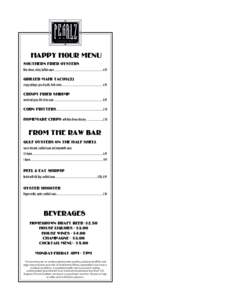 pearlz happy hour menu_june14