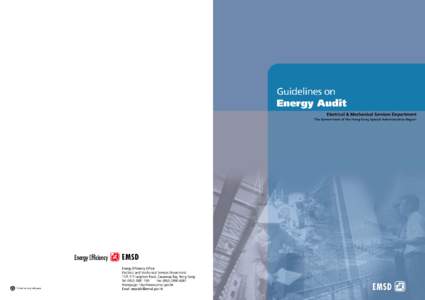 Guidelines on Energy Audit  Guidelines on Energy Audit Electrical & Mechanical Services Department The Government of the