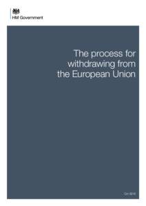 The process for withdrawing from the European Union Cm 9216