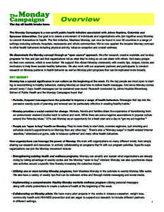 Health policy / Meatless Monday / Public health / Wellness / Monday / Smoking cessation / Workweek and weekend / Tobacco advertising / Quitline / Health / Health promotion / Vegetarianism