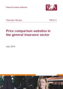 Thematic Review: Price comparison websites in the general insurance sector