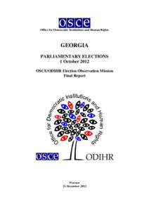 Elections / Organization for Security and Co-operation in Europe / Venice Commission / Mikheil Saakashvili / Social democratic parties / Elections in Belarus / Georgian presidential election / Politics / Government / Election monitoring