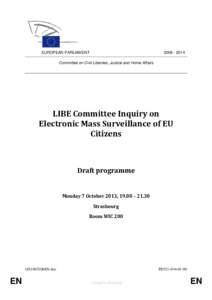 EUROPEAN PARLIAMENT[removed]Committee on Civil Liberties, Justice and Home Affairs