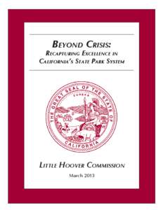 BEYOND CRISIS:  RECAPTURING EXCELLENCE IN