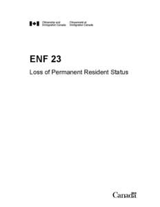 ENF 23 - Loss of Permanent Resident Status