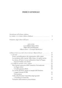 INDICE GENERALE  Introduzione all’edizione italiana: LE CHIESE E LA STORIA (Alberto Melloni) . . . . . . . . . . . . . . . . . . . . . . .  5