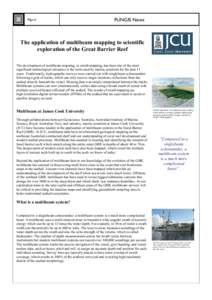 Page 6  FUNGIS News The application of multibeam mapping to scientific exploration of the Great Barrier Reef
