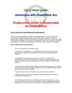 Law / Business / Labour law / Economy / 101st United States Congress / Americans with Disabilities Act / Reasonable accommodation / Section 504 of the Rehabilitation Act / Equal Employment Opportunity Commission / Employee benefits / Undue hardship / Disability in the United States