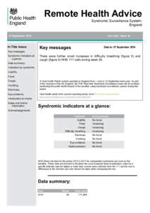NHS Direct Syndromic Surveillance Bulletin