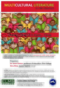 MULTICULTURAL LITERATURE  for the Classroom Monday, February 1, 4 p.m. - 7 p.m.