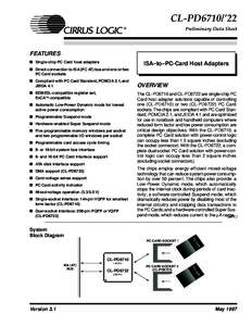 CL-PD6710/’22  Preliminary Data Sheet  FEATURES