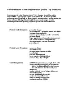 Microsoft Word - FTLDLobarDegTipSheet.doc