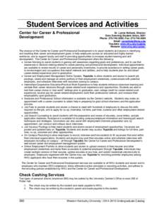 Student Services and Activities