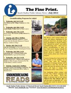 JULY 2013 newsletter COLOR