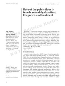 Urodinamica 14: [removed], [removed]Urodinamica 14: [removed], 2004) ©2004, Editrice Kurtis. Role of the pelvic floor in female sexual dysfunction: