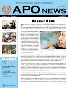 Information to Make a Difference in Productivity  APO news ISSN: [removed]Volume 40 Number 6