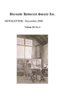 
  NEWSLETTER - December 2008 Volume 28, No. 4  To