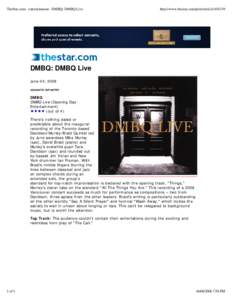 TheStar.com - entertainment - DMBQ: DMBQ Live  http://www.thestar.com/printArticle[removed]
