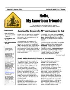 Issue #3, SpringHello, My American Friends! Hello, My American Friends!