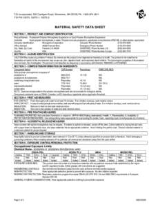 Occupational safety and health / Medicine / Health sciences / Industrial hygiene / Safety engineering / Microsphere / Polystyrene / Benzene / Material safety data sheet / Health / Chemistry / Safety