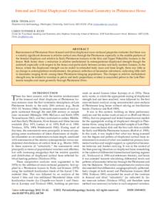 Femoral and Tibial Diaphyseal Cross-Sectional Geometry in Pleistocene Homo ERIK TRINKAUS Department of Anthropology, Washington University, Saint Louis, MO 63130, USA;   CHRISTOPHER B. RUFF