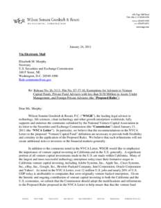 Venture capital / Wilson Sonsini Goodrich & Rosati / Finance / National Venture Capital Association / U.S. Securities and Exchange Commission / Rosati / Year of birth missing / Investment / Private equity / Financial economics