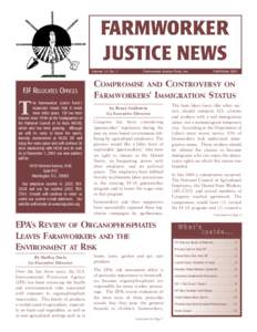 FARMWORKER JUSTICE NEWS Volume 13, No. 1 FJF R ELOCATES OFFICES