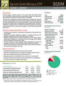 SGDM  Sprott Gold Miners ETF December 31, 2015