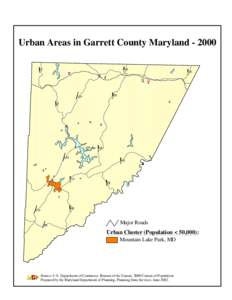 Urban Areas in Garrett County Maryland 