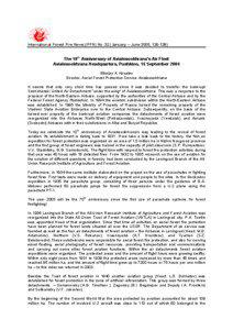 International Forest Fire News (IFFN) No. 32 (January – June 2005, [removed]The 10th Anniversary of Avialesookhrana’s Air Fleet