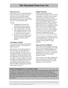 Microsoft Word - clean cars factsheet.doc