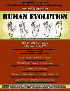 THE UNIVERSITY OF CHICAGO  Committee on Genetics, Genomics & Systems Biology Annual Symposium