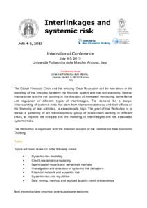 Mauro Gallegati / Systemic risk / Financial risk modeling