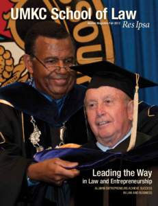 UMKC school of Law alumni magazine fall 2013 Res Ipsa  Leading the way